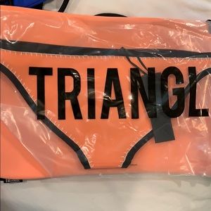 Peach Triangl bottoms with tie bag